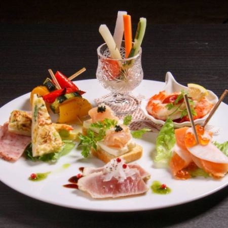 (Mon)(Tues)(Wed)(Thurs) Limited time offer: 120 minutes (last order 100 minutes) with hors d'oeuvres, all-you-can-drink for 4,000 yen (tax included)