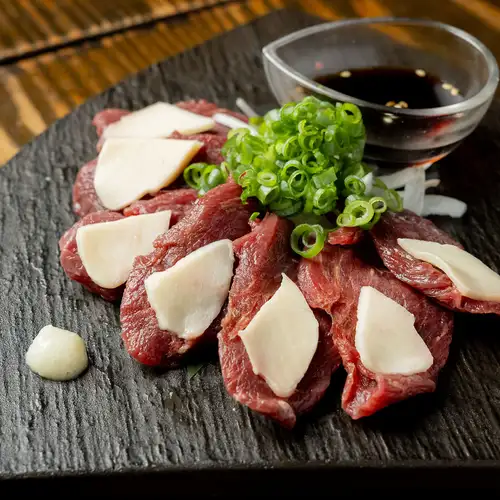 Horse sashimi with mane