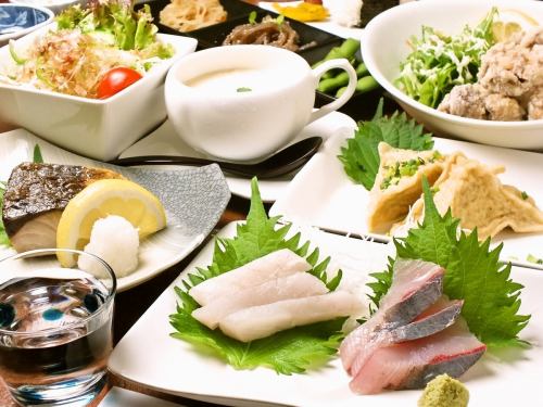 【定番コース】お刺身3種＆鯛茶漬け付120分[飲放]5500円