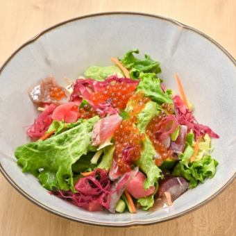 Colorful seafood salad