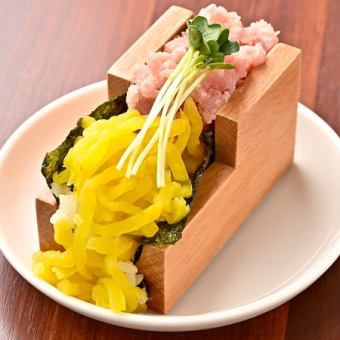 Fatty tako hand-rolled sushi