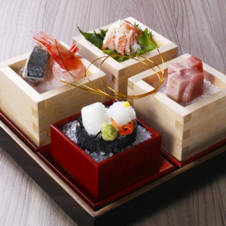 订婚仪式、会议等 [庆祝餐庆8,000日元] 将生鱼片、烤鲷鱼等海鲜和时令食材放入盐锅中烹制而成的菜肴。