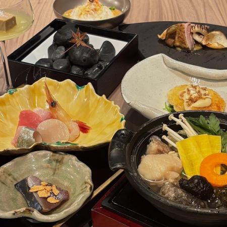 December only [Uokichi Seafood Course 5,000 yen] 6-piece sashimi platter, monkfish hotpot, and 7 other dishes / individually served