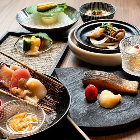 6月限定【會海鮮コース】お造り豪華個人盛・本ます藁焼き・羊肉陶板等　個別盛料理八品