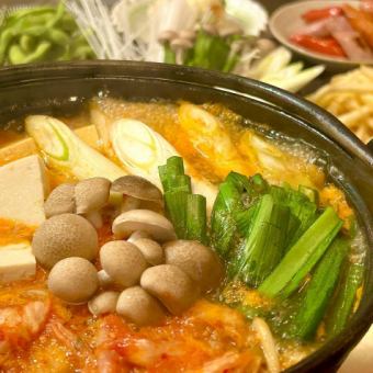 "매운맛이 버릇이 된다! 맛 매운! 치게 냄비 코스 2H 음료 무제한 5,500 엔 → 5,000 엔"