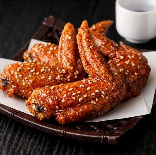 手羽先唐揚げ　甘辛ソース和え　3本