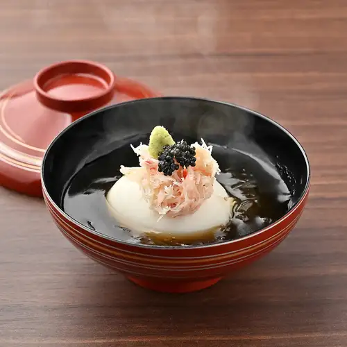 ずわい蟹とキャビアの贅沢餡 半熟とろ卵