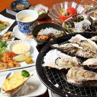 【烤牡蠣套餐】500公克烤牡蠣+9道菜！