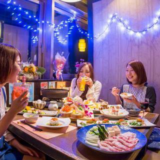 『日～木限定！磯金 冬の女子会3,300円コース』全7品　120分スペシャル飲み放題付