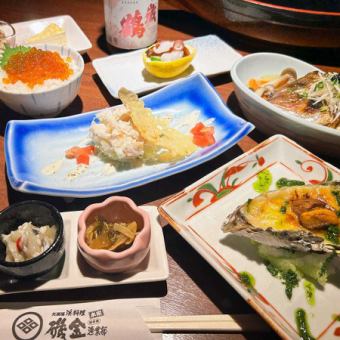 【磯金★8,500円税込みコース】全10品　120分飲み放題付き（生ビール付き）