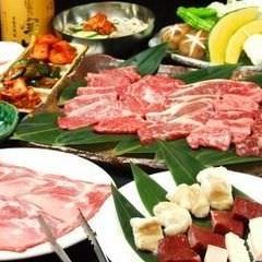 【吃喝畅饮★】国产牛烤肉吃到饱套餐5,500日元（含税）