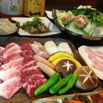 【吃到飽♪】國產烤肉&內臟火鍋吃到飽 4,400日圓（含稅）