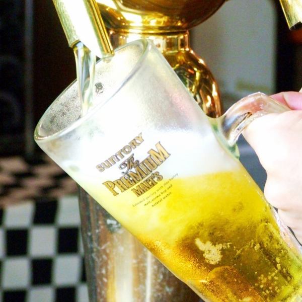 キンキンに冷えたビールもご用意しています♪個室完備の安心空間◎