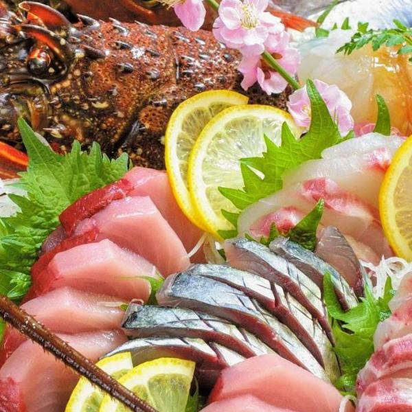 ピッチピチ★百番の厚切り造り五種盛り合せ　三人前