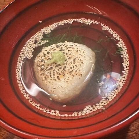 烤饭团配茶泡饭（含泡菜）