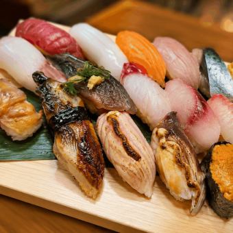 平日夜限定!!10食!すし20貫+逸品、ワンドリンクサービス