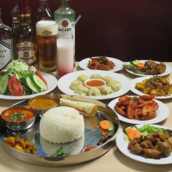 【2時間飲み放題】セクワやモモなど本格ネパール料理でパーティーコース　全9品4500円→3500円