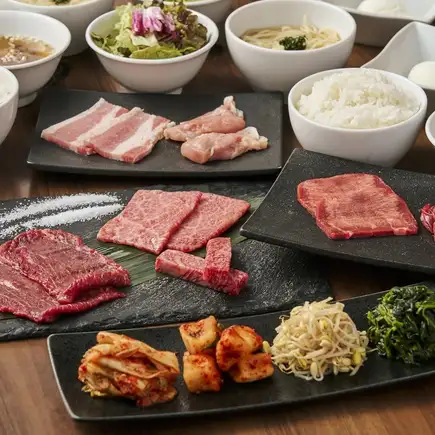 11/4~【お得なランチ限定コース】和牛焼肉3種盛りやタンとハラミなど全10品3,900円