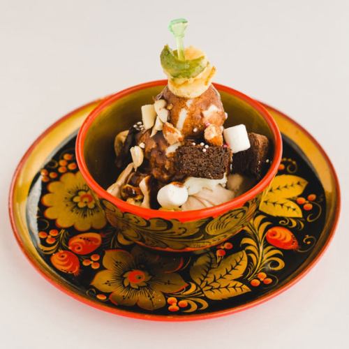 Vareniki Tsuki Cream (Cream Cheese & Chocolate Nuts) Russian Tea Set/Kyocha Coffee Set