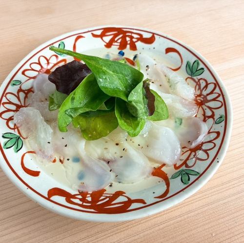 水タコとクラゲの軟体カルパッチョ