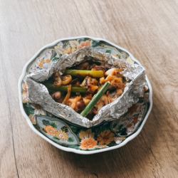 錫箔紙烤魷魚內臟和魷魚軟骨