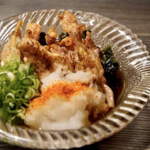 Awaodori chicken with seseri ponzu sauce