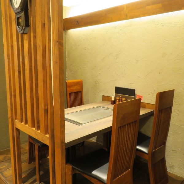 [Semi-private room] We also have a semi-private room in the center of the store!It's also a perfect place for women to enjoy conversation and cooking! Why don't you spend a wonderful time in a calm space while tasting excellent teppanyaki?