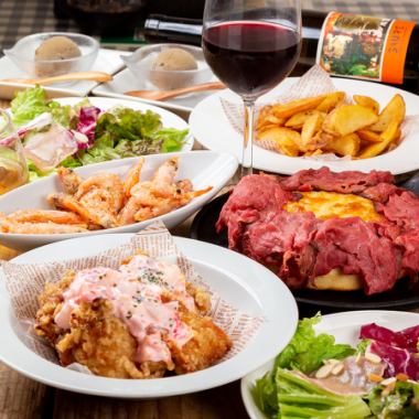 [Includes 2 hours of all-you-can-drink] For various banquets! Chicago pizza to choose from! Casual course♪ 6 dishes in total ⇒ 4,500 yen