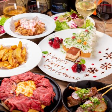 【Xmas2025】⇒『크리스마스 특별 디너 코스』 제일 인기의 시카고 피자를 선택할 수 있다★→전 6품 3900엔