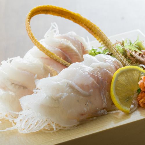 Conger eel sashimi ponzu