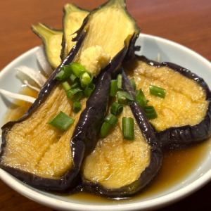 ナスの揚げびたし/長芋わさび