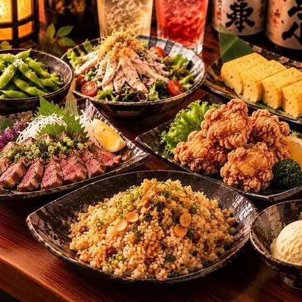 《タンの宴コース》牛タンたたき,地鶏のから揚げ含む◆全7品◆3500円【2h飲み放題付き】