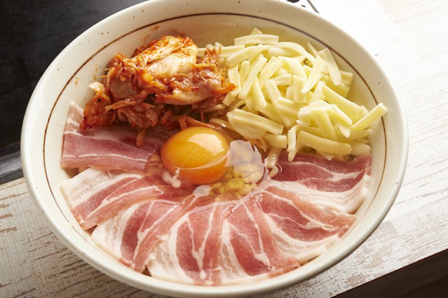 【豚キムチチーズ天】