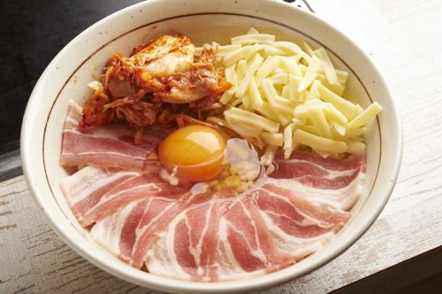 【豚キムチチーズ天】