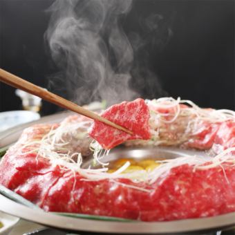 【まずはこれ！】週末も3時間「紙々舞シシマイコース」和牛肉炊き、サーモンいくら土鍋付5400円