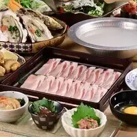 【3h飲放】産直生牡蠣＆ハマグリ出汁の栗豚しゃぶしゃぶが楽しめる飲放付全9品～魚心～コース