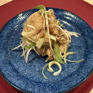 鶏ささみと長ねぎのバルサミコマリネ