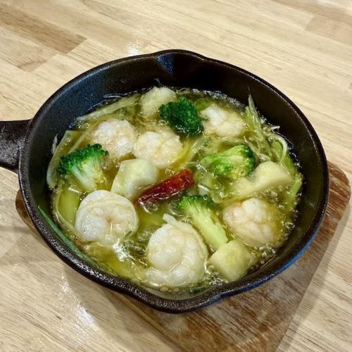 ☆小エビと長ねぎのアヒージョ