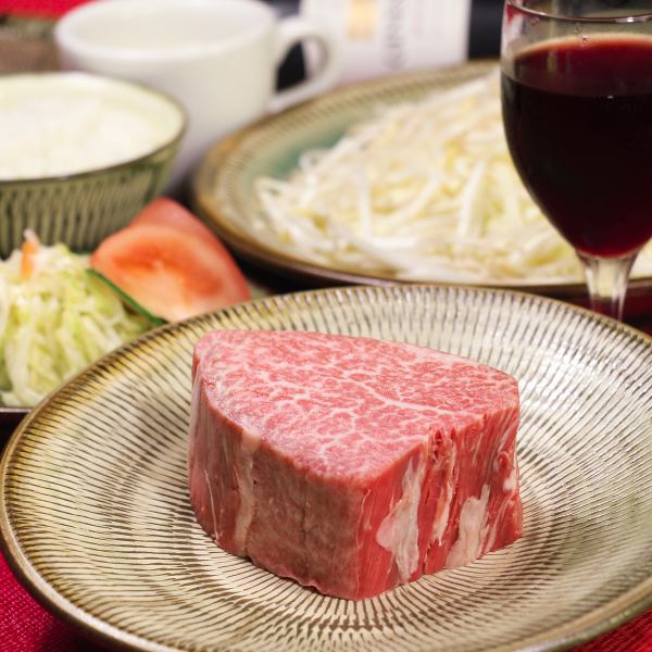 Oita Wagyu fillet steak dinner