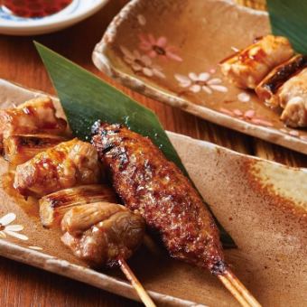 Emphasis on cost performance!Muroran Yakitori course◎A great deal for 3,800 yen (tax included) and all-you-can-drink included