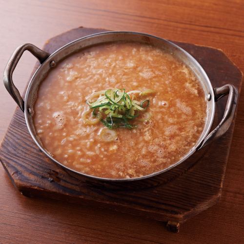 鍋の〆に　玉子雑炊