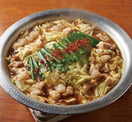 【牛もつ鍋】徳ちゃん人気メニューコース◎5,000円（税込）飲み放題付き◎忘年会にも