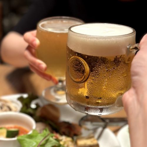 Beer is available from 11am! We always offer four types of draft beer and craft beer!