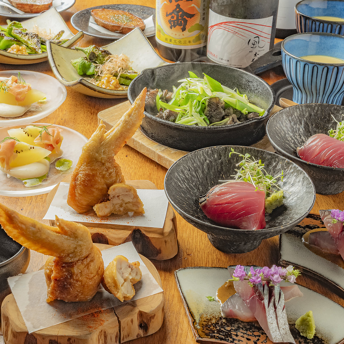 すみ酒場青二才の看板商品をあつめた自慢のコース!