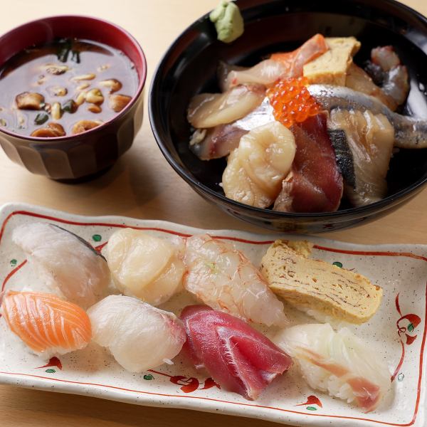 【お手頃ランチ】新鮮な魚介を使ったお寿司、海鮮丼を1000円(税込)からお楽しみいただけます！