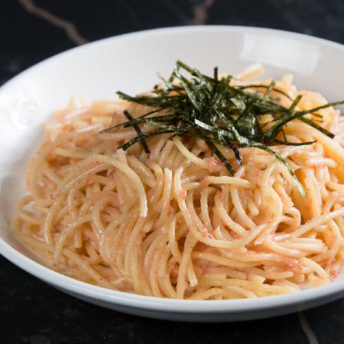 メインにお召し上がりください♪明太子パスタ