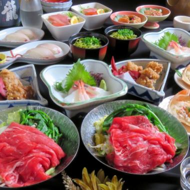 【特别宴会套餐】<保证包间>八云亭的豪华怀石套餐，9道菜，120分钟，含无限畅饮，5,000日元