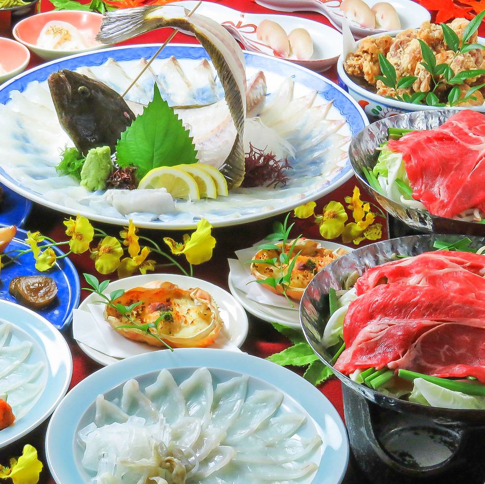 Enjoy authentic Japanese kaiseki cuisine in a completely private room.Course ¥4000~¥10000