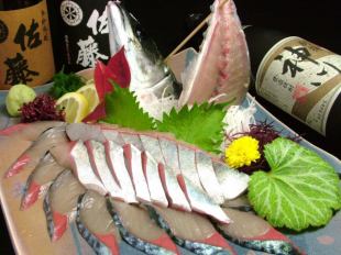 Bungo mackerel sashimi