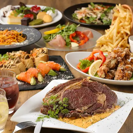 肉＆チーズ☆牛ハラミソテー＆チーズボロネーゼ『チーズコンボコース』2ｈ飲放題※生ビール無し